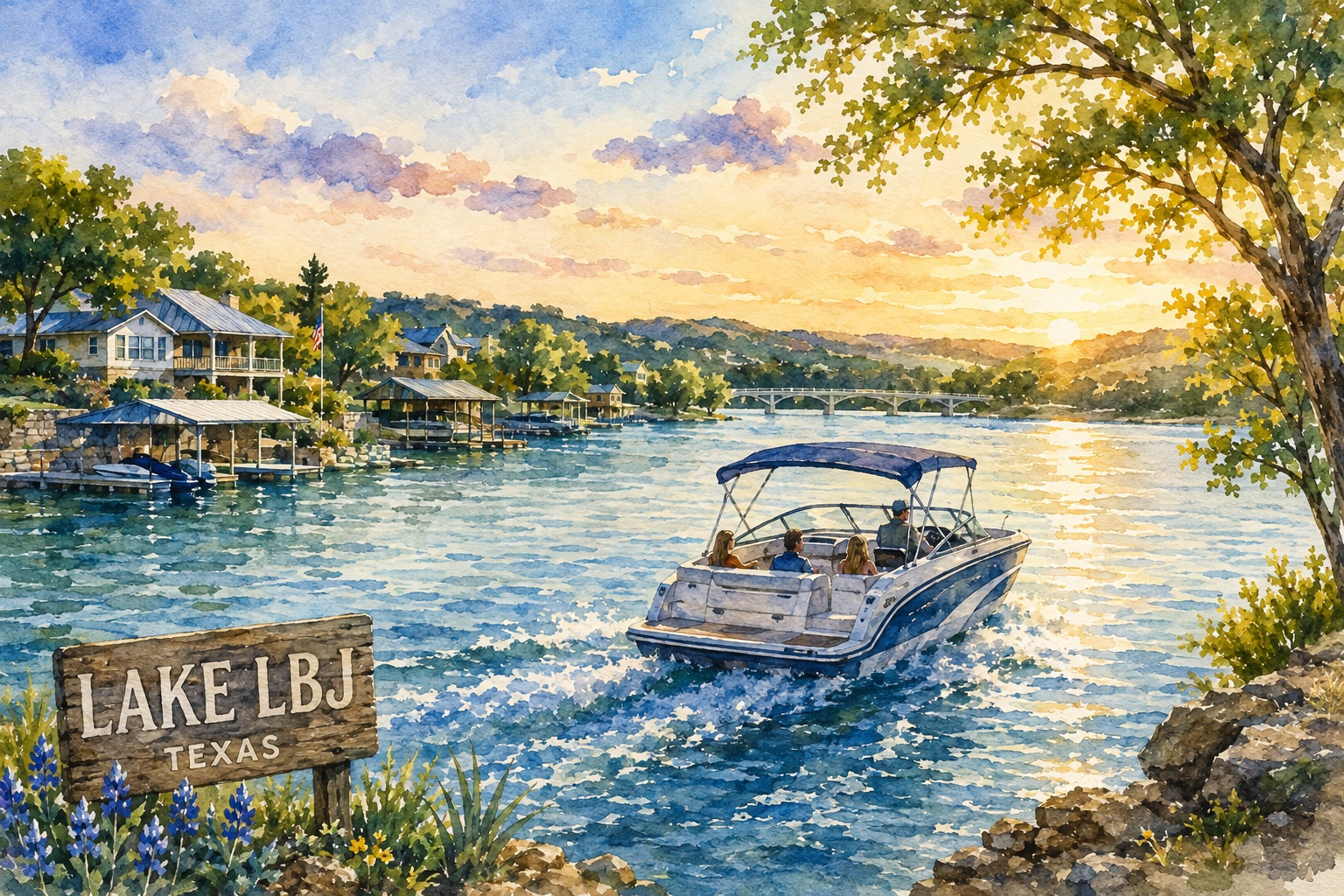 Boating on Lake LBJ