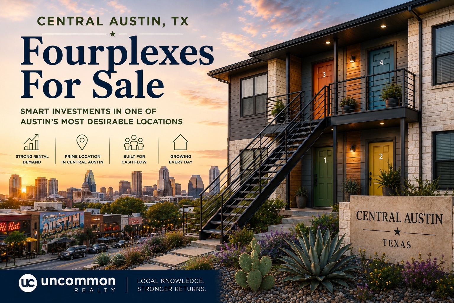 Central Austin Fourplexes For Sale