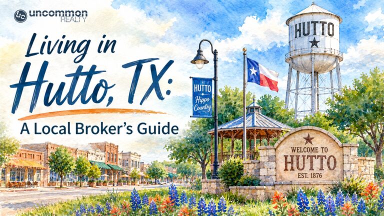 I get a lot of questions about Hutto from buyers who found it on a map, heard the name from a coworker headed to Samsung's plant in Taylor, or noticed a hippo logo somewhere and wanted to know what that was about. Hutto doesn't get talked about as much as Round Rock or Georgetown, but it's grown into one of the more significant suburbs on the northeast side of the Austin area, and I think it deserves a real explanation instead of a listings page. This is that explanation.