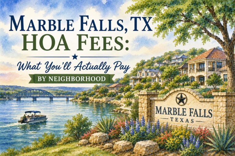 Marble Falls TX HOA Fees: What You'll Actually Pay by Neighborhood