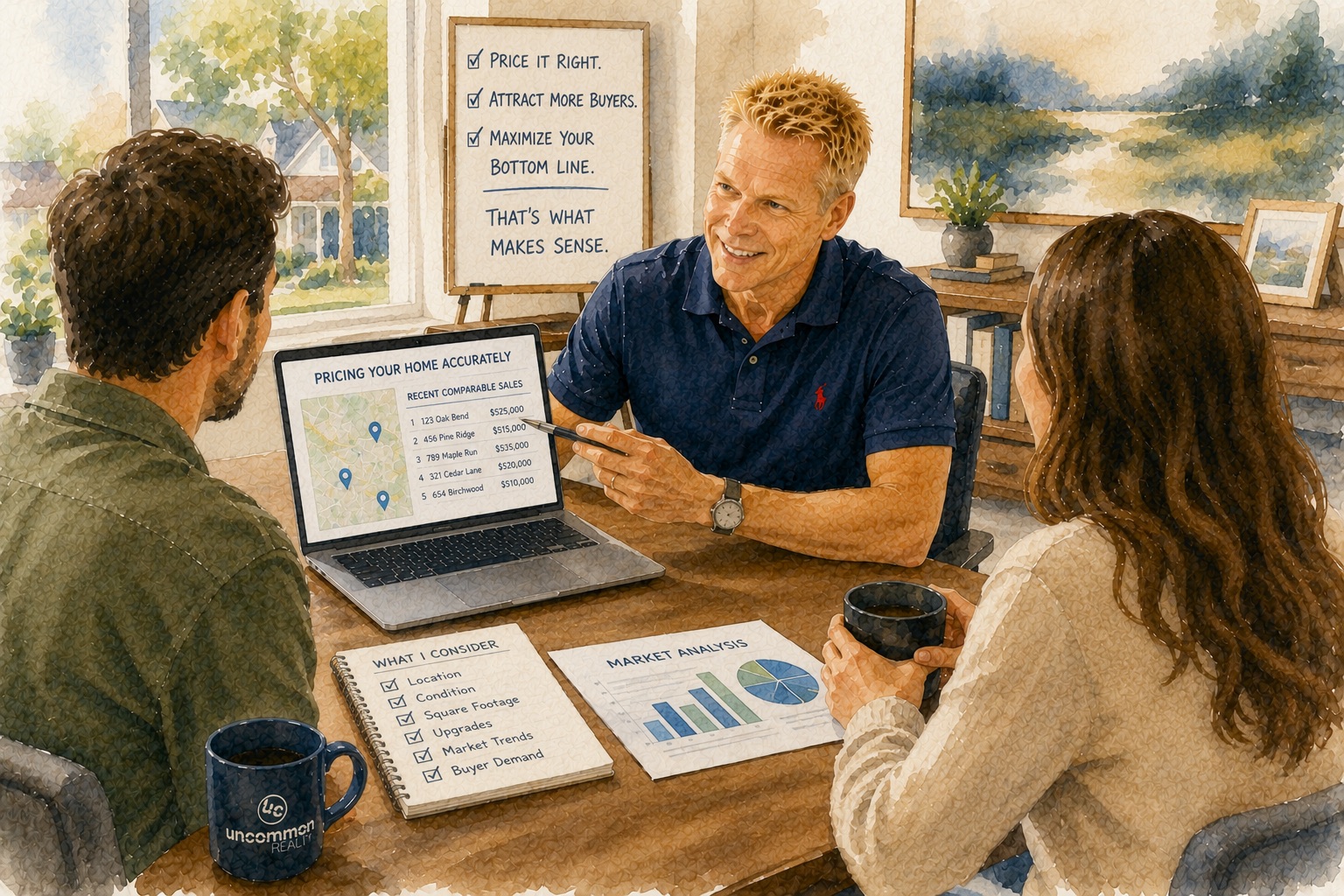 I work with you to price your home accurately.