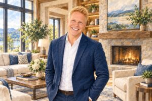 Robbie English in luxury living room