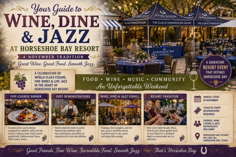 Your Guide to Wine, Dine & Jazz at Horseshoe Bay Resort