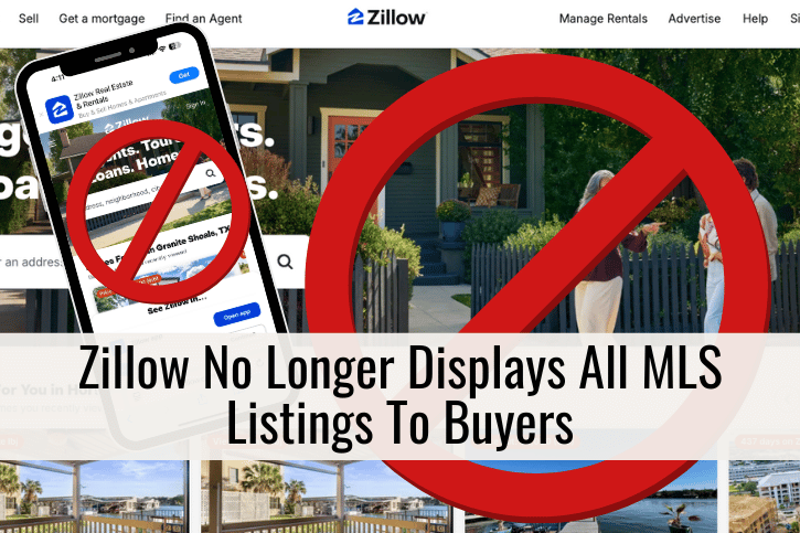 Zillow No Longer Displays All MLS Listings To Buyers