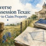 Adverse possession Texas property claim timeline and survey map.