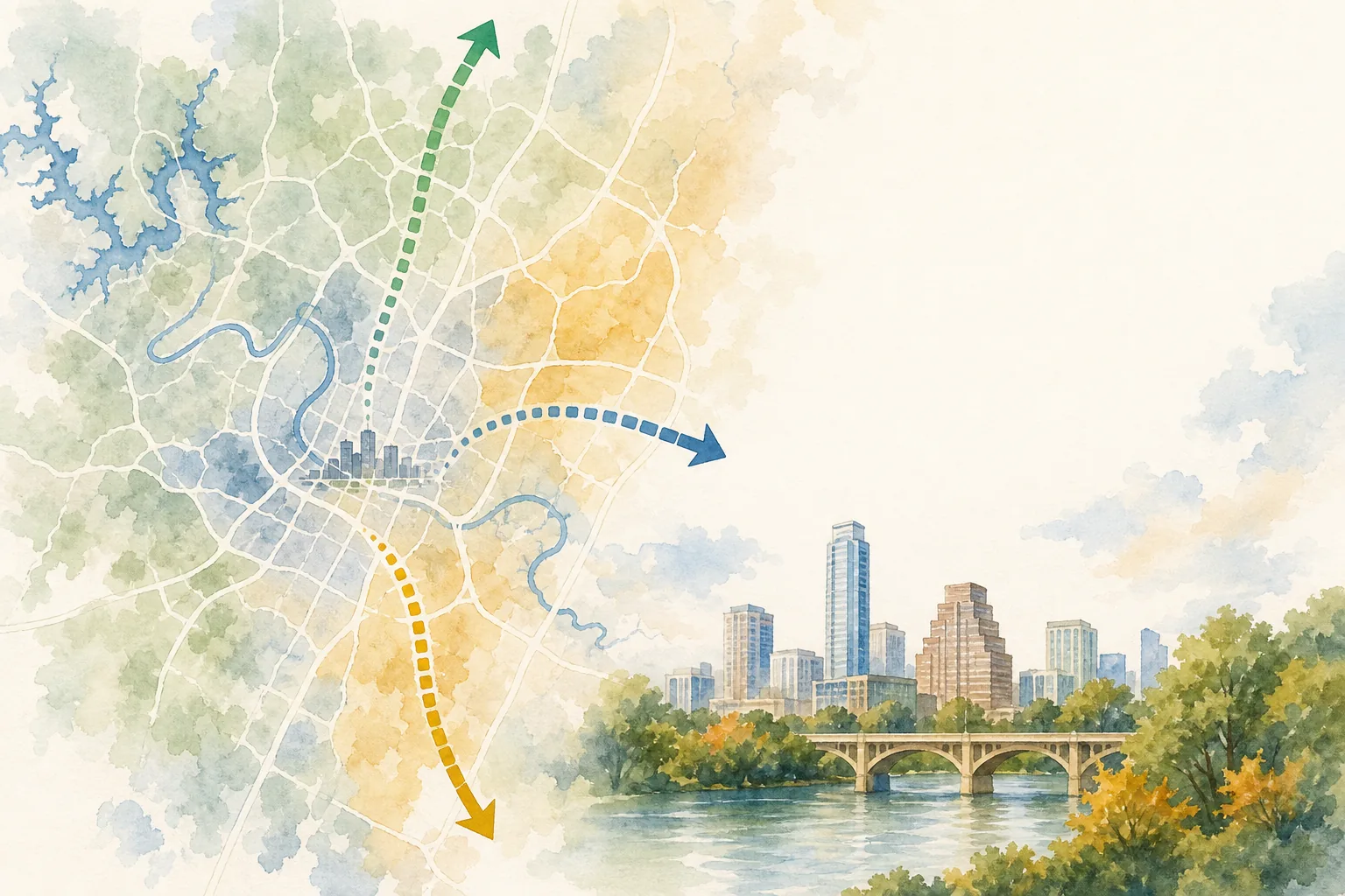 Affordable Austin neighborhoods for first-time buyers map in Austin TX