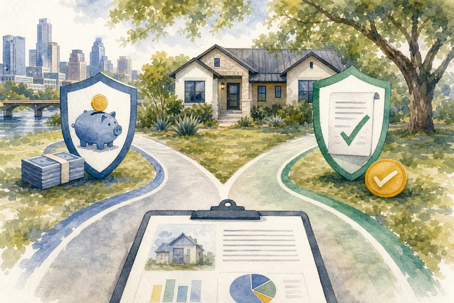 Comparison of appraisal gap coverage and appraisal waiver for Austin Texas home buyers