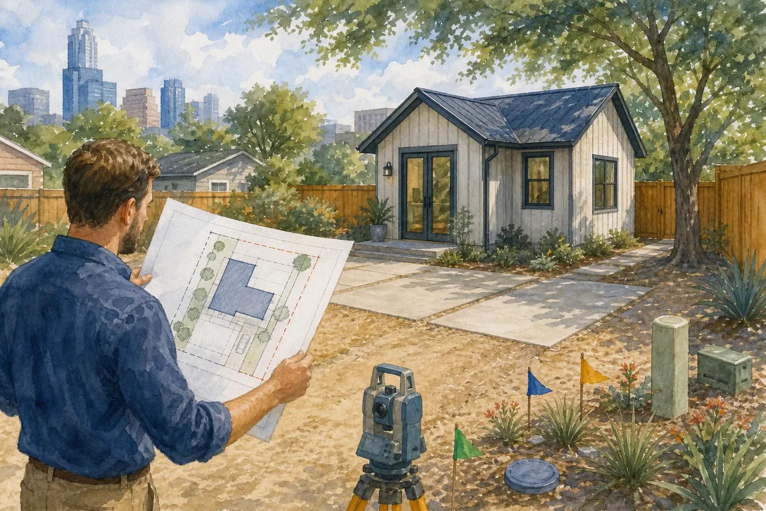 Austin ADU setbacks parking and site plan review