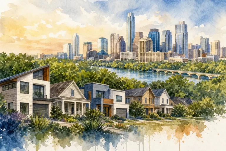 Editorial illustration for Austin Neighborhoods With Strong Resale Value