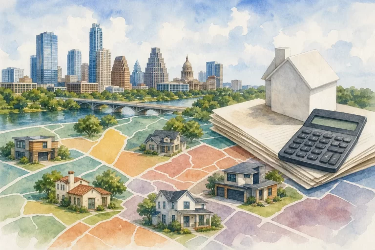 Editorial illustration for Austin Property Tax Rates by Area