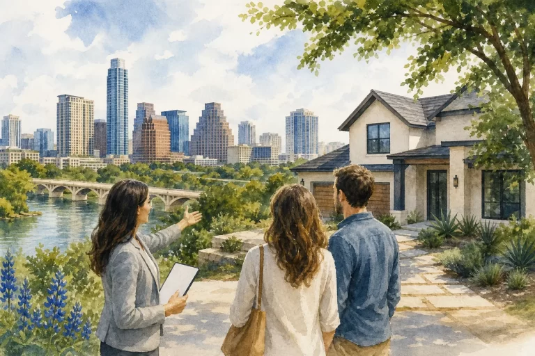 Editorial illustration for Austin Real Estate Agents for Buyers and Sellers