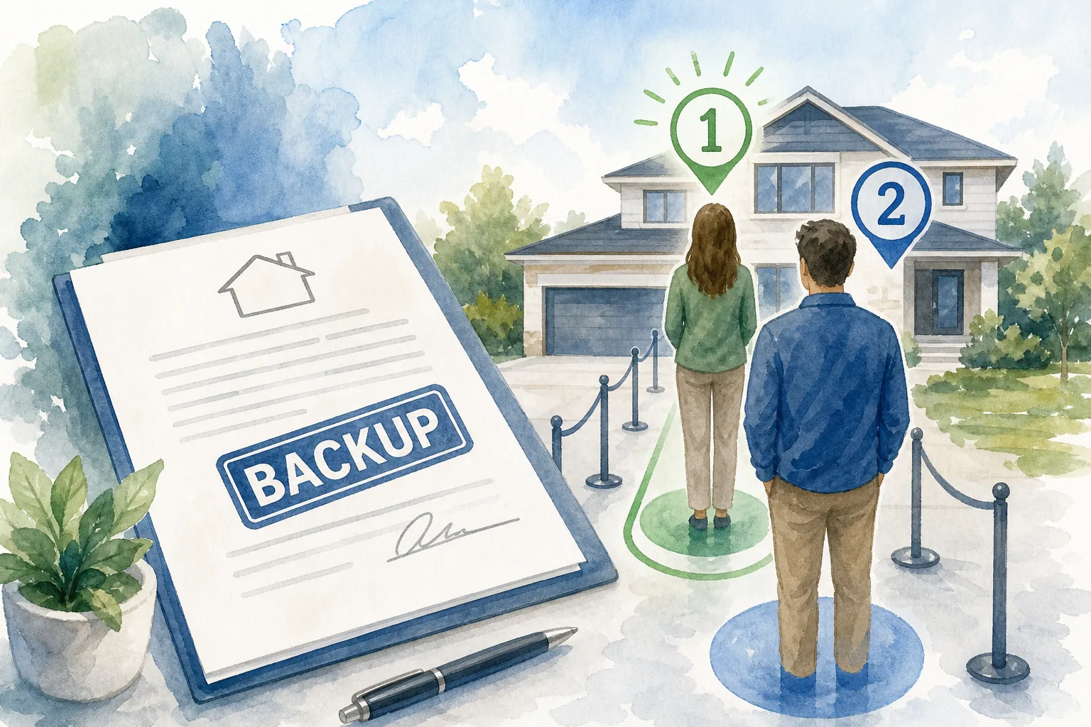 Backup offer real estate contract queue