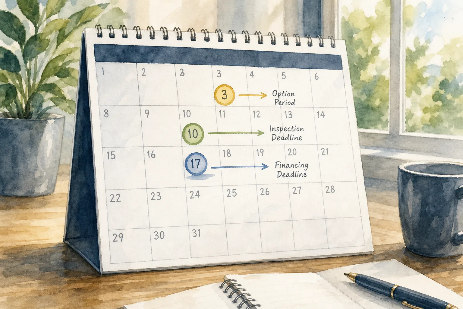 Texas earnest money deadlines visual guide
