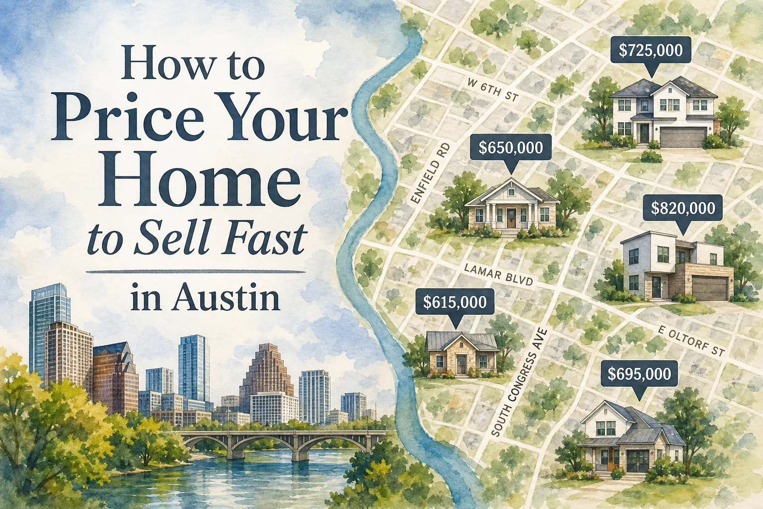 "Austin comparable home sales map for pricing guide"