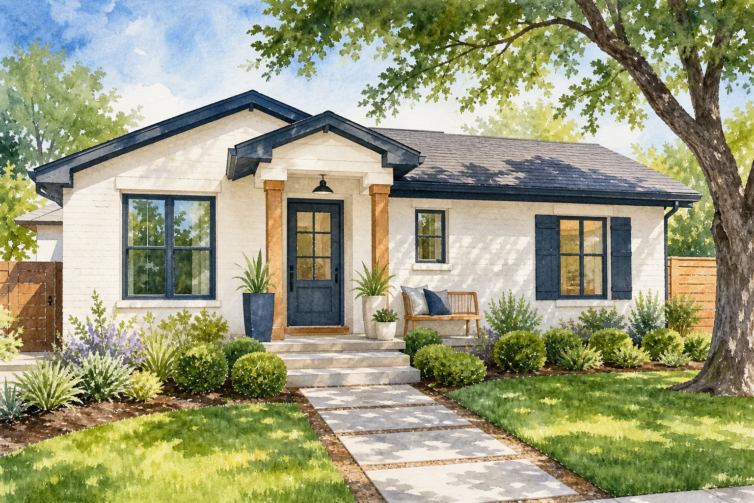 "Staged Austin home exterior for fast sale"