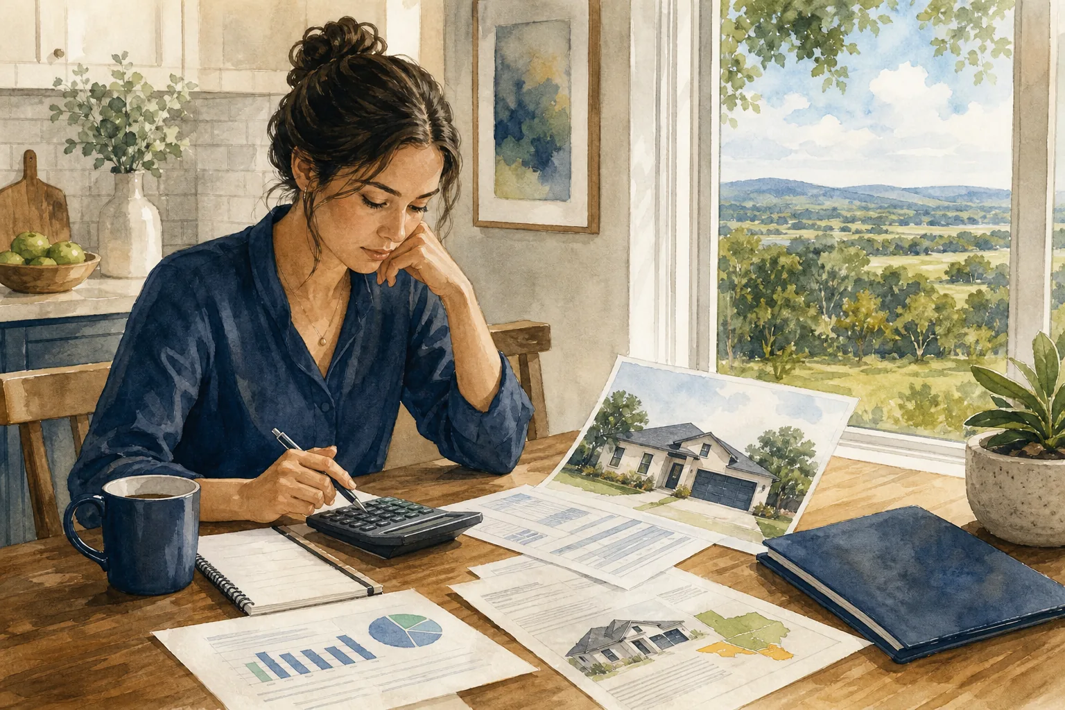 Buyer planning property taxes and monthly costs for a Buda Texas home.
