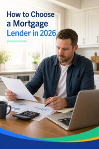 Person reviewing finances before applying for a mortgage.