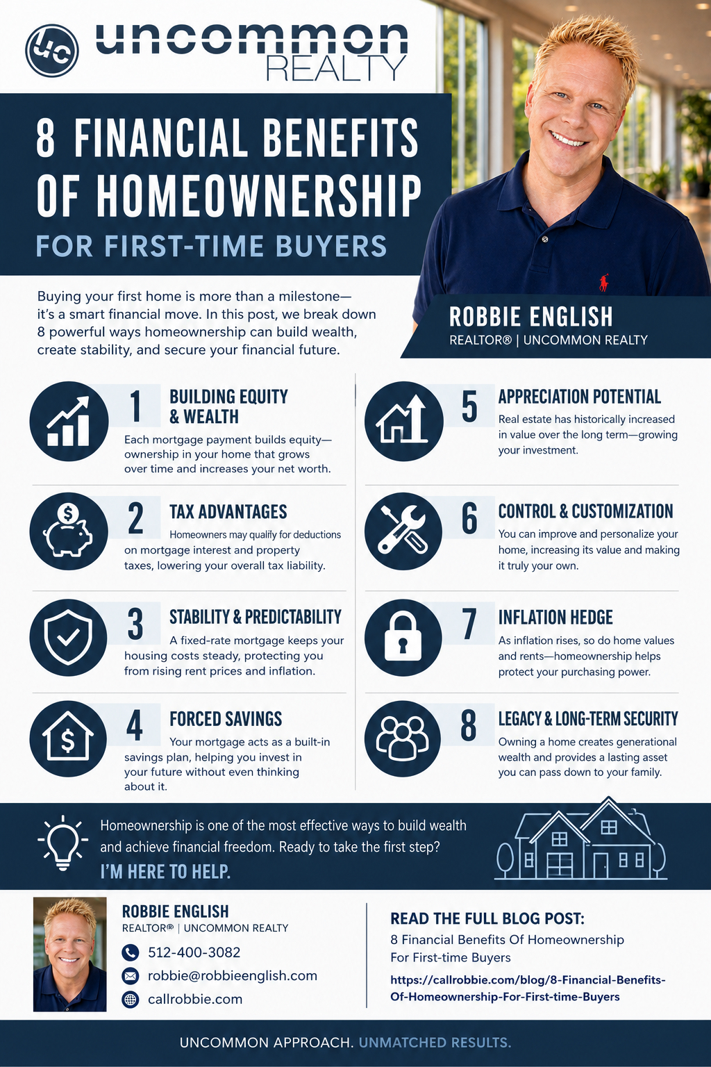 8 Financial Benefits Of Homeownership For First-time Buyers Infographic