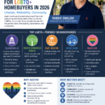 Best Austin Neighborhoods for LGBTQ+ Homebuyers in 2026 (Lifestyle, Walkability & Community) infographic