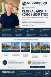 Central Austin Condos Under $700K Infographic