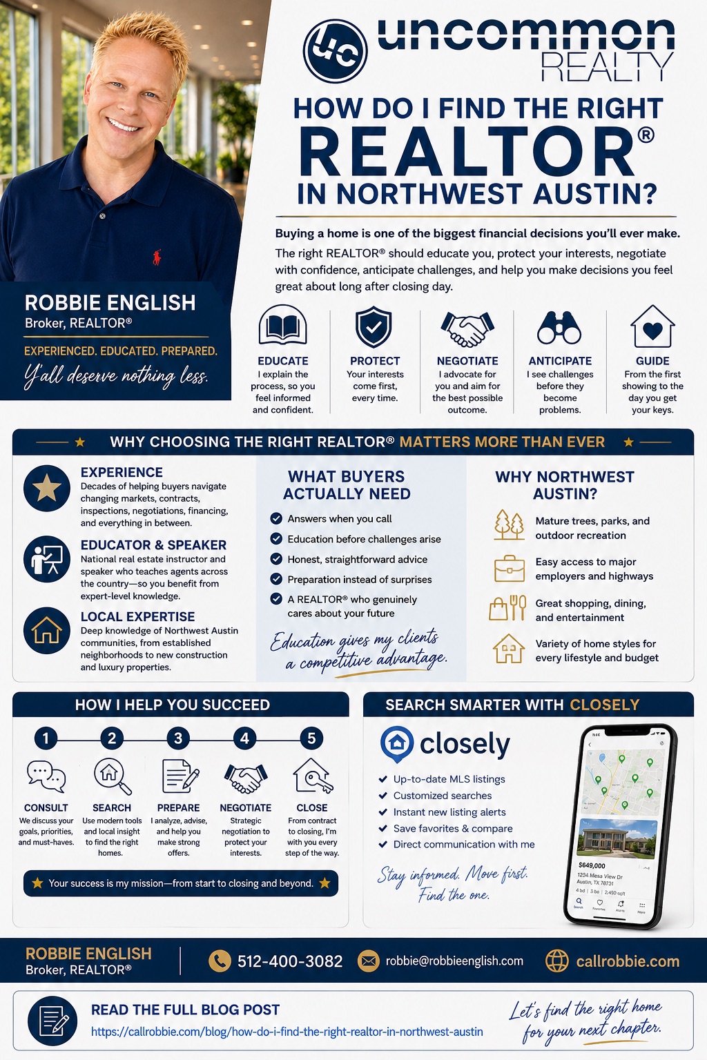 How Do I Find the Right REALTOR in Northwest Austin? Infographic