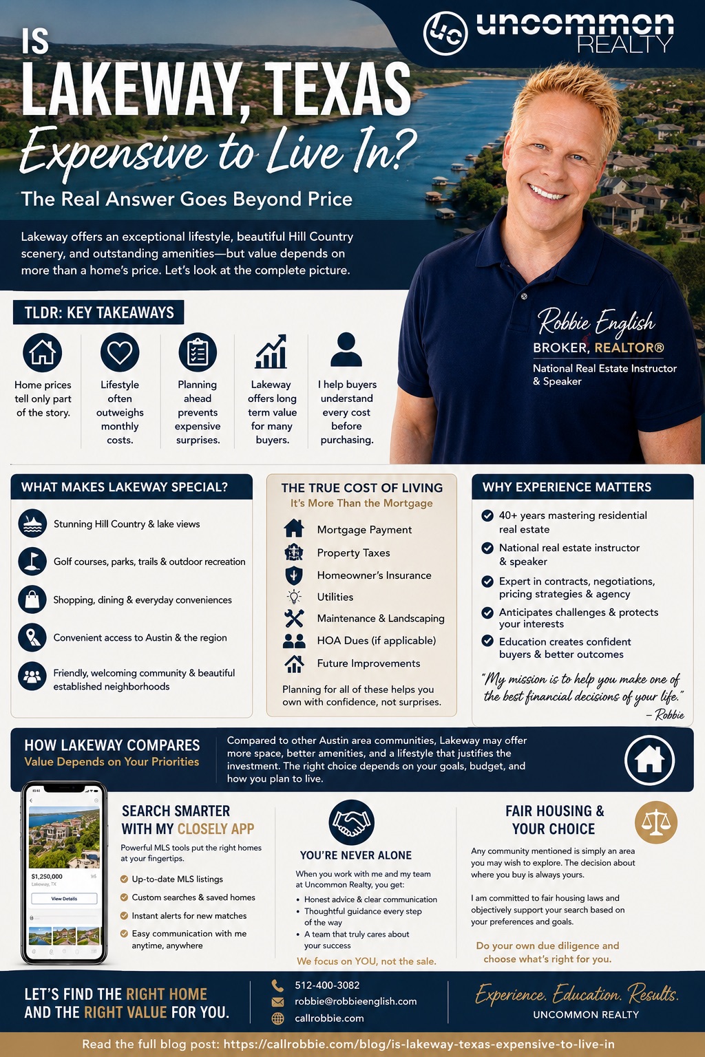 Is Lakeway Texas Expensive to Live In? Infographic