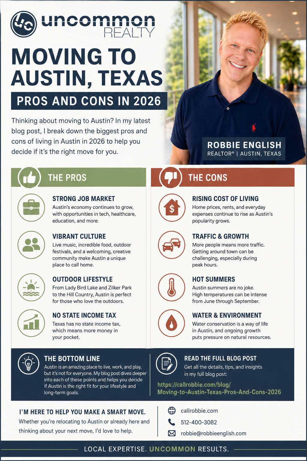 Moving to Austin Texas Pros And Cons 2026 Infographic