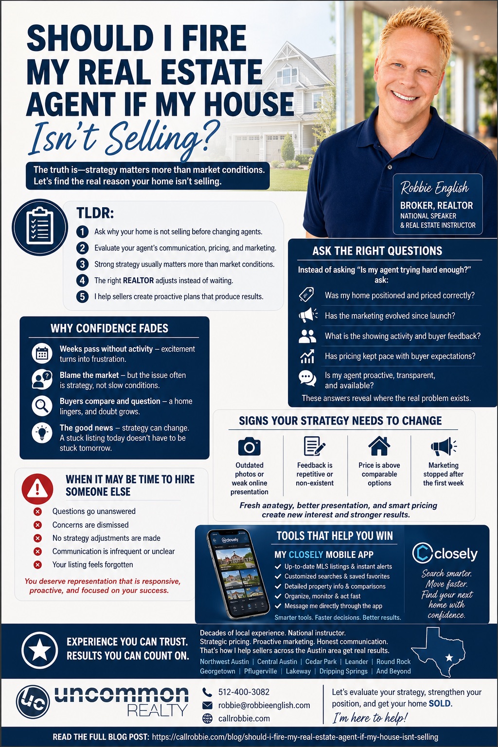 Should I Fire My Real Estate Agent If My House Isn't Selling? Infographic