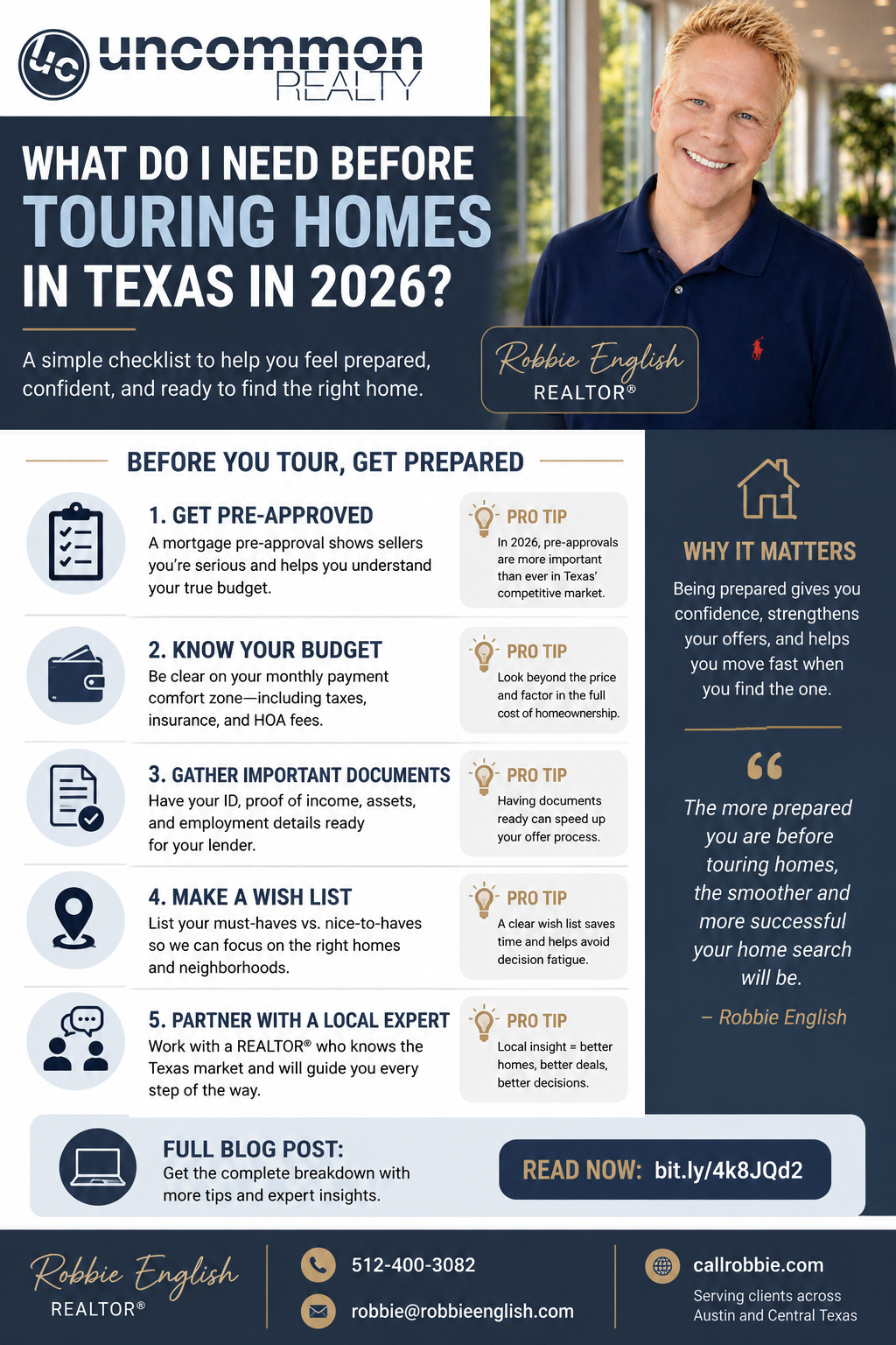 What Do I Need Before Touring Homes In Texas 2026? Infographic
