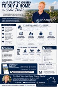 What Salary Do You Need to Buy a Home in Cedar Park? Infographic