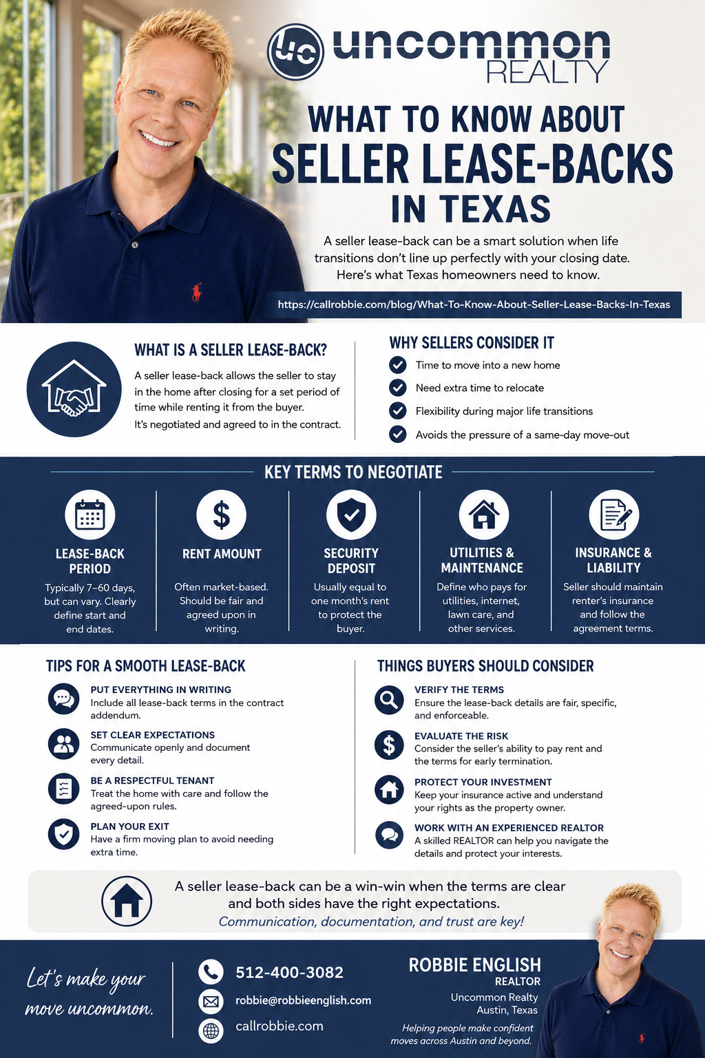 What To Know About Seller Lease Backs In Texas Infographic