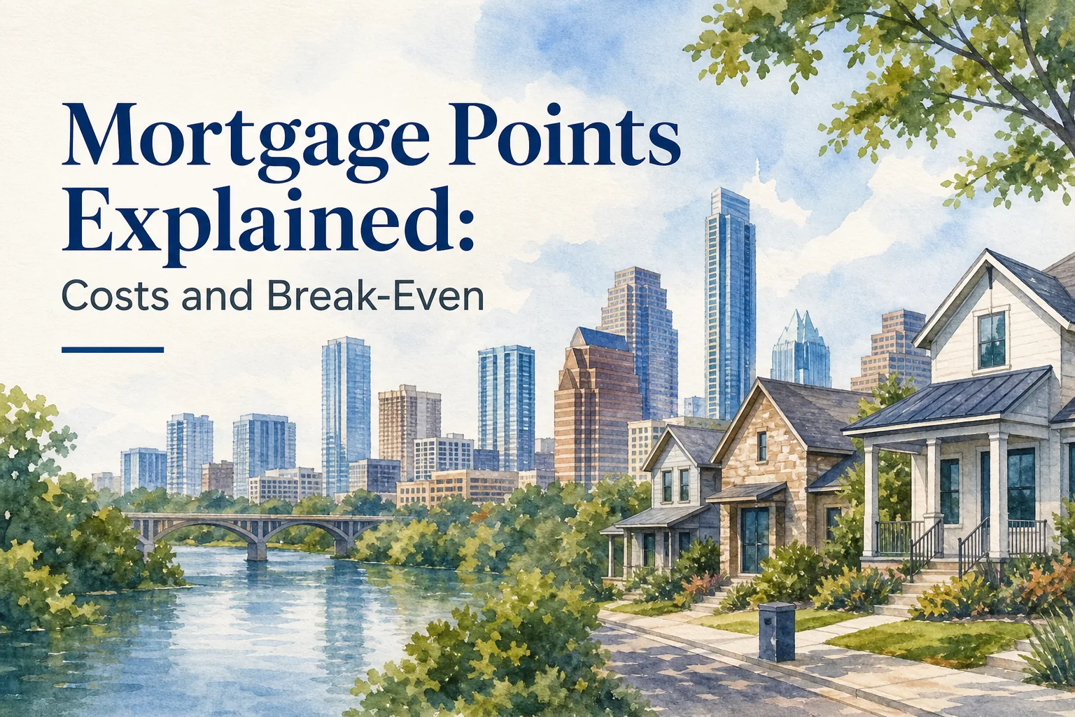 Mortgage points explained costs savings and break-even in Austin Texas.