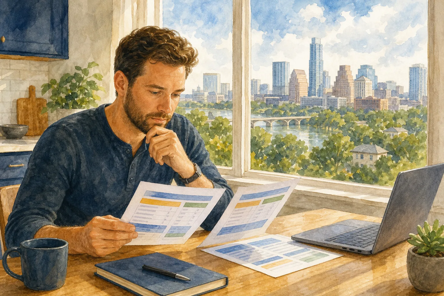 Austin Texas home buyer comparing mortgage points and lender credits.