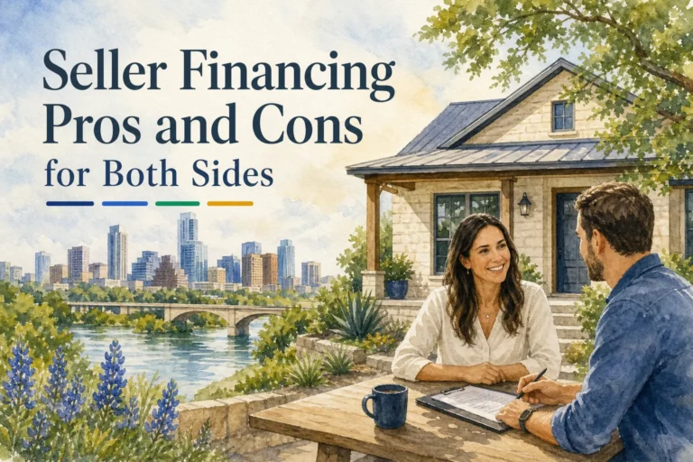 Seller financing pros and cons for buyers and sellers in Austin, Texas.