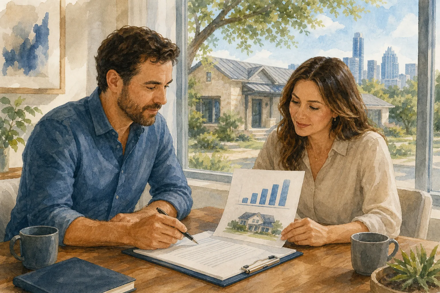 Texas home buyer and seller reviewing options after an appraisal exceeds the offer.