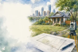 What a title survey shows on an Austin Texas property.