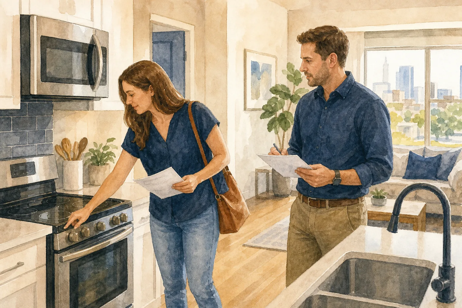 Final walk-through before closing on an Austin Texas home